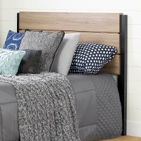 11878 Industrial Modern Rustic Oak Full Headboard - Fakto