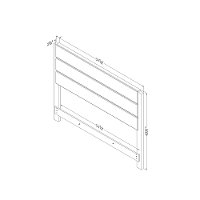 11878 Industrial Modern Rustic Oak Full Headboard - Fakto-5