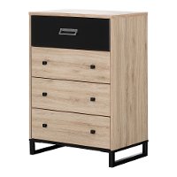 11020 Industrial Modern Rustic Oak Chest of Drawers - Induzy