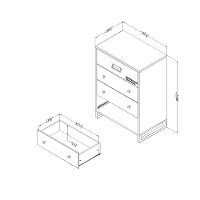 11020 Industrial Modern Rustic Oak Chest of Drawers - Induzy-6