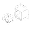 11021 Industrial Modern Rustic Oak and Black Nightstand - Induzy-7