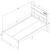 11022 Industrial Modern Rustic Oak Twin Platform Bed - Induzy-4