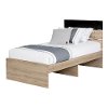 11022 Industrial Modern Rustic Oak Twin Platform Bed - Induzy-5
