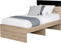 11022 Industrial Modern Rustic Oak Twin Platform Bed - Induzy-5