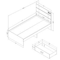 12168 Rustic Oak and Black Platform Twin Storage Bed - Induzy-4