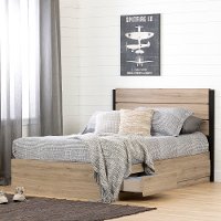 12193 Industrial Modern Full Storage Platform Bed - Induzy-4