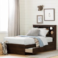 11960 Brown Twin Bookcase Headboard - Aviron-4