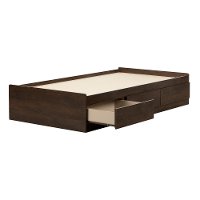 11961 Brown Oak Twin Storage Platform Bed - Aviron-2