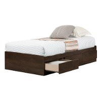 11961 Brown Oak Twin Storage Platform Bed - Aviron-5