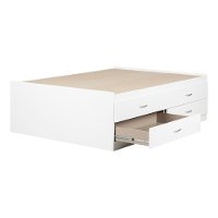 11858 White Captain Full Size Storage Bed with 4 Drawers - Step One-2