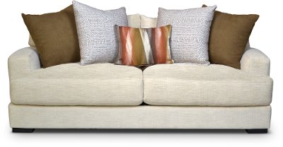 Contemporary Ivory White Sofa - Carlin
