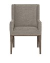 Clearance Modern Charcoal Gray Upholstered Dining Arm Chair - Linea
