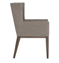 Modern Charcoal Gray Upholstered Dining Arm Chair - Linea-2