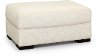 Clearance Contemporary Ivory White Ottoman - Carlin