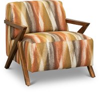 Modern Multi Orange Accent Chair - Carlin