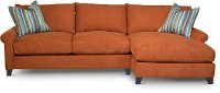 Orange 2 Piece Sectional Sofa with RAF Chaise - Owen