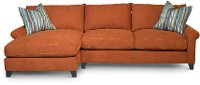 Orange 2 Piece Sectional Sofa with LAF Chaise - Owen