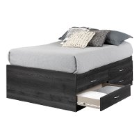 11861 Gray Captain Platform Full Size Storage Bed with 4 Drawers - Step One-6
