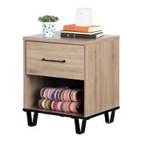 11026 Industrial Modern Rustic Oak Nightstand - Fakto-7
