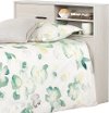11948 Modern Light Gray Oak Twin Storage Headboard - Fynn
