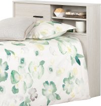 11948 Modern Light Gray Oak Twin Storage Headboard - Fynn
