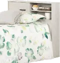 11948 Modern Light Gray Twin Storage Headboard - South Shore