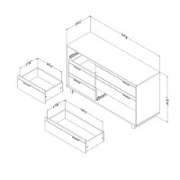 11950 Modern Light Gray Oak Dresser - Fynn-7