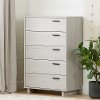 11951 Modern Light Gray Oak Chest of Drawers - Fynn