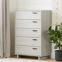11951 Modern Light Gray Oak Chest of Drawers - Fynn