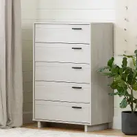 11951 Modern Light Gray Oak Chest of Drawers - Fynn