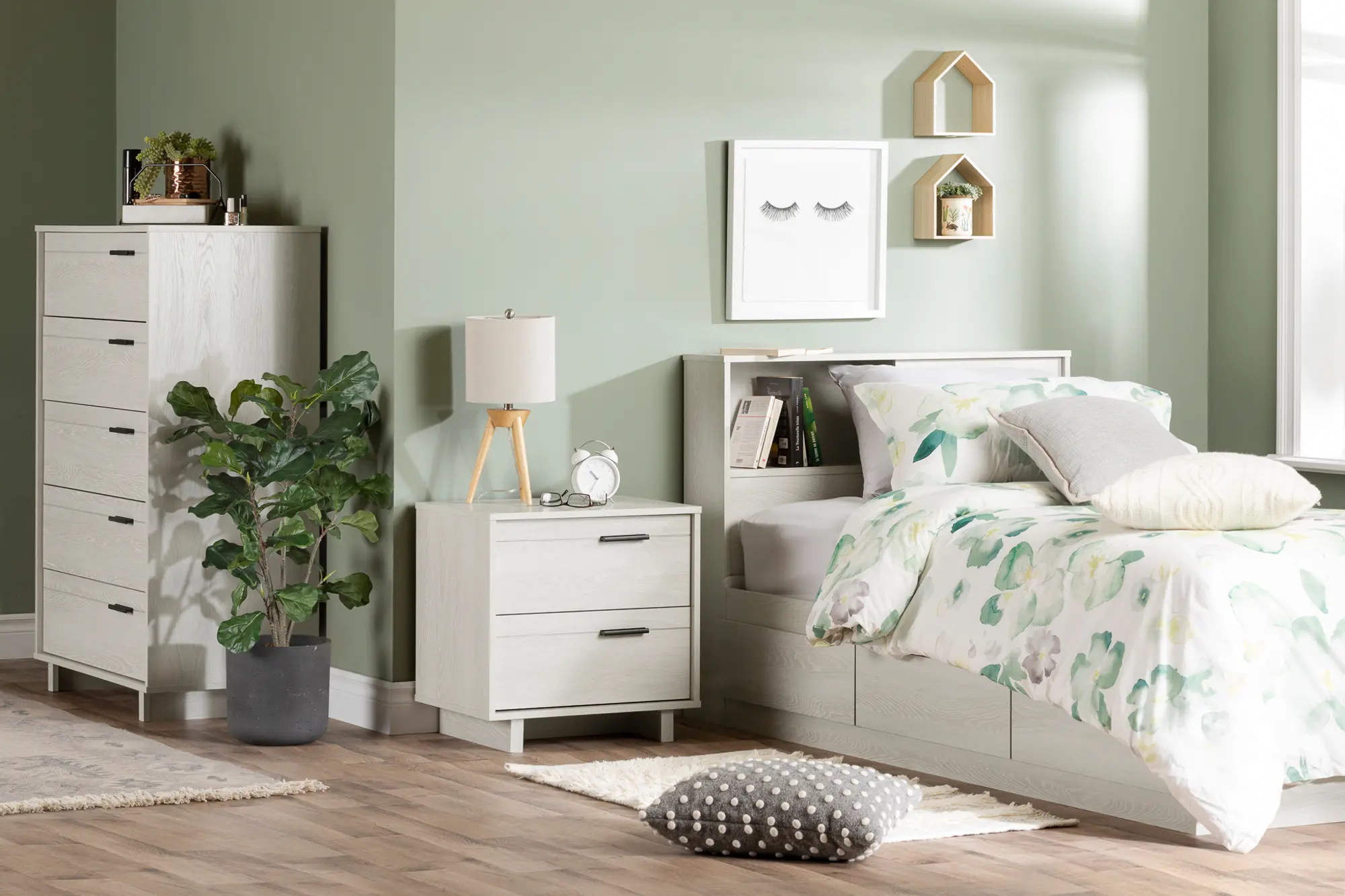 11951 Modern Light Gray Oak Chest of Drawers - Fynn-5