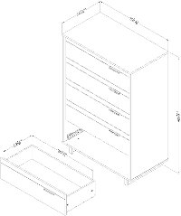 11951 Modern Light Gray Oak Chest of Drawers - Fynn-7