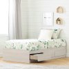11953 Modern Light Gray Twin Storage Platform Bed - Fynn