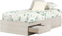 11953 Modern Light Gray Twin Storage Platform Bed - Fynn-3
