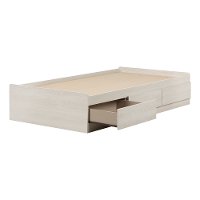 11953 Modern Light Gray Twin Storage Platform Bed - Fynn-4