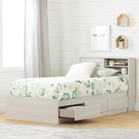 11953 Modern Light Gray Twin Storage Platform Bed - Fynn-7