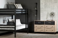 11819 Industrial Modern Black Twin-over-Twin Bunk Bed - Induzy-3