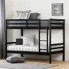 11819 Industrial Modern Black Twin-over-Twin Bunk Bed - South Shore
