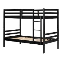 11822 Modern Black Twin-over-Twin Bunk Bed - Fakto-2