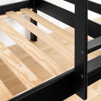 11822 Modern Black Twin-over-Twin Bunk Bed - Fakto-5