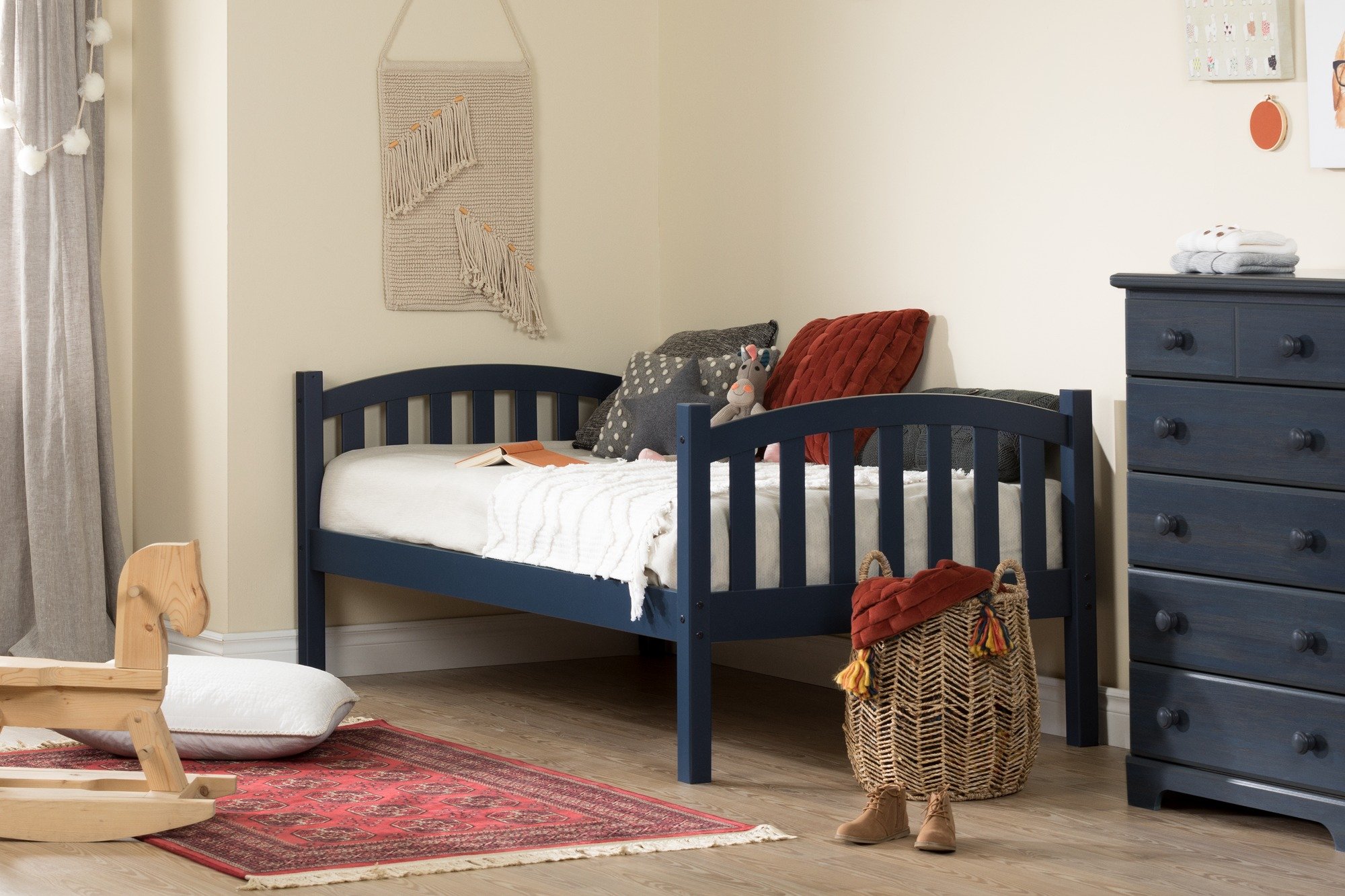 11820 Cottage Navy Blue Twin-over-Twin Bunk Bed - Summer Breeze-6