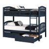 11824 Navy Blue Twin-over-Twin Bunk Bed with Drawers - Ulysses-5