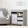 10541 Classic Soft Gray Changing Table with Baskets - Vito-1