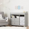 10543 Classic Soft Gray Changing Table and Hamper - Vito-1