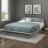 10439 Contemporary Soft Gray Full Platform Bed - Step One
