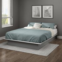 10439 Contemporary Soft Gray Full Platform Bed - Step One