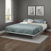 10438 Contemporary Soft Gray Queen Platform Bed - Step One