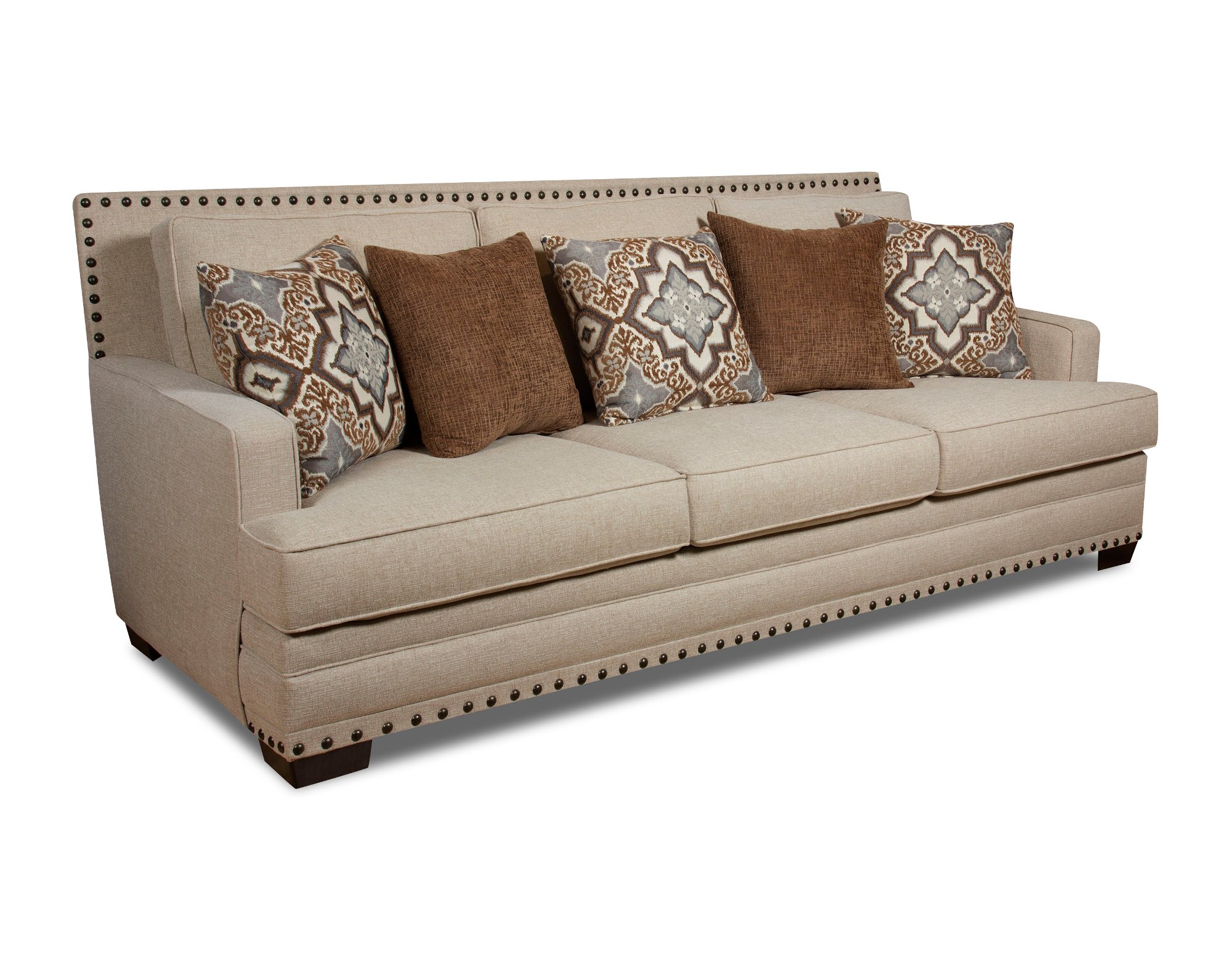 Casual Traditional Linen Sofa - Anna-3