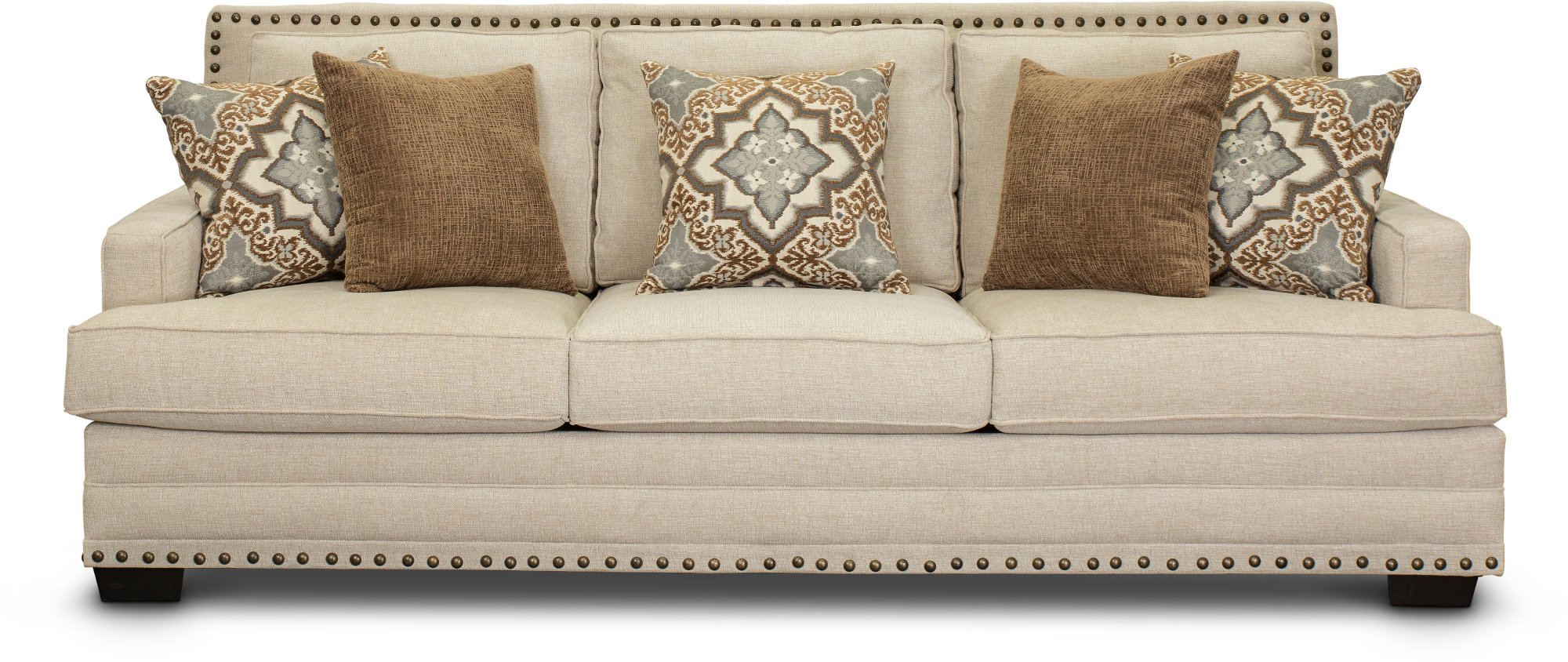 Casual Traditional Linen Sofa - Anna-4