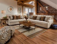 Casual Traditional White Linen Sofa - Anna-2